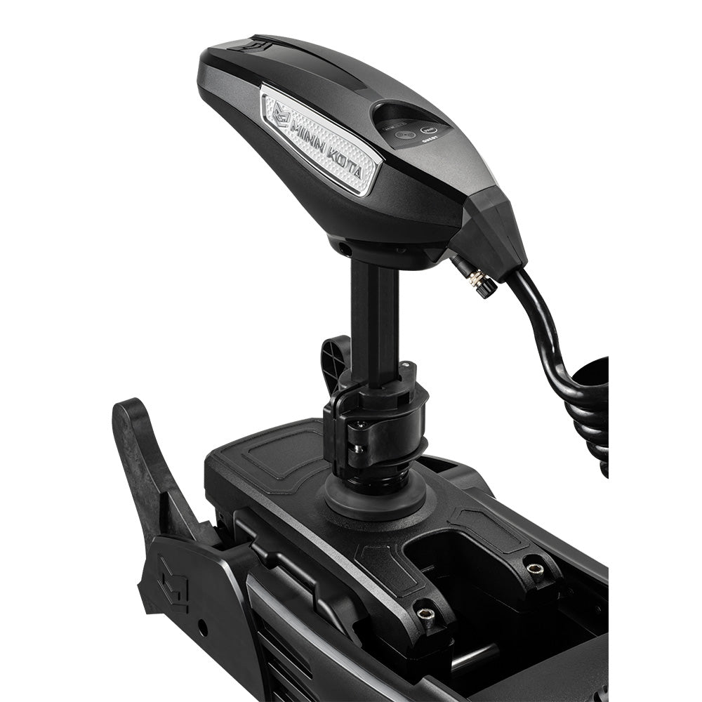 Minn Kota Riptide Terrova QUEST 90/115 Trolling Motor w/Wireless Remote - 24/36V - 90/115LBS - 87" - Black in the deployed position.