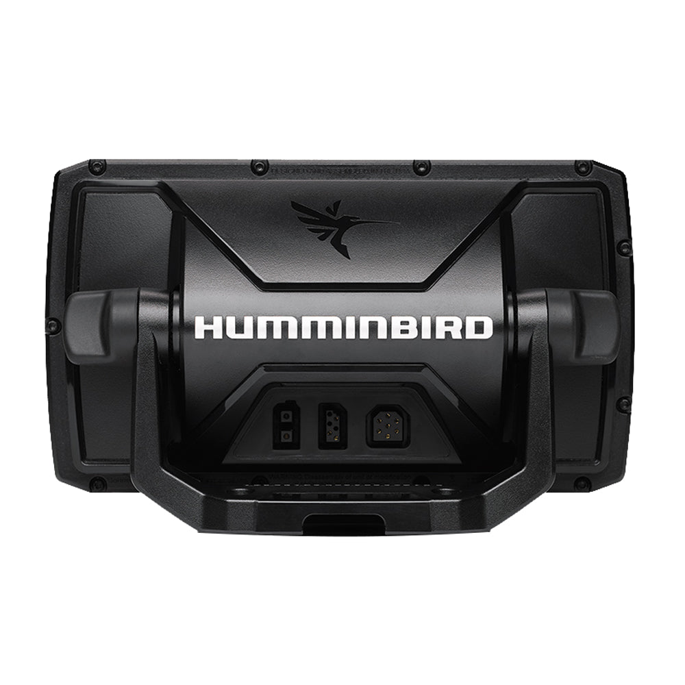 Review image showing connections and mounting hardware on the Humminbird HELIX 5 Sonar G2 .