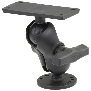 RAM Mount 1.5" Ball Mount w/2.5" Round Base, Short Arm  2" x 4" Plate f/Humminbird Helix 7 Only [RAM-202-24-B-202U]