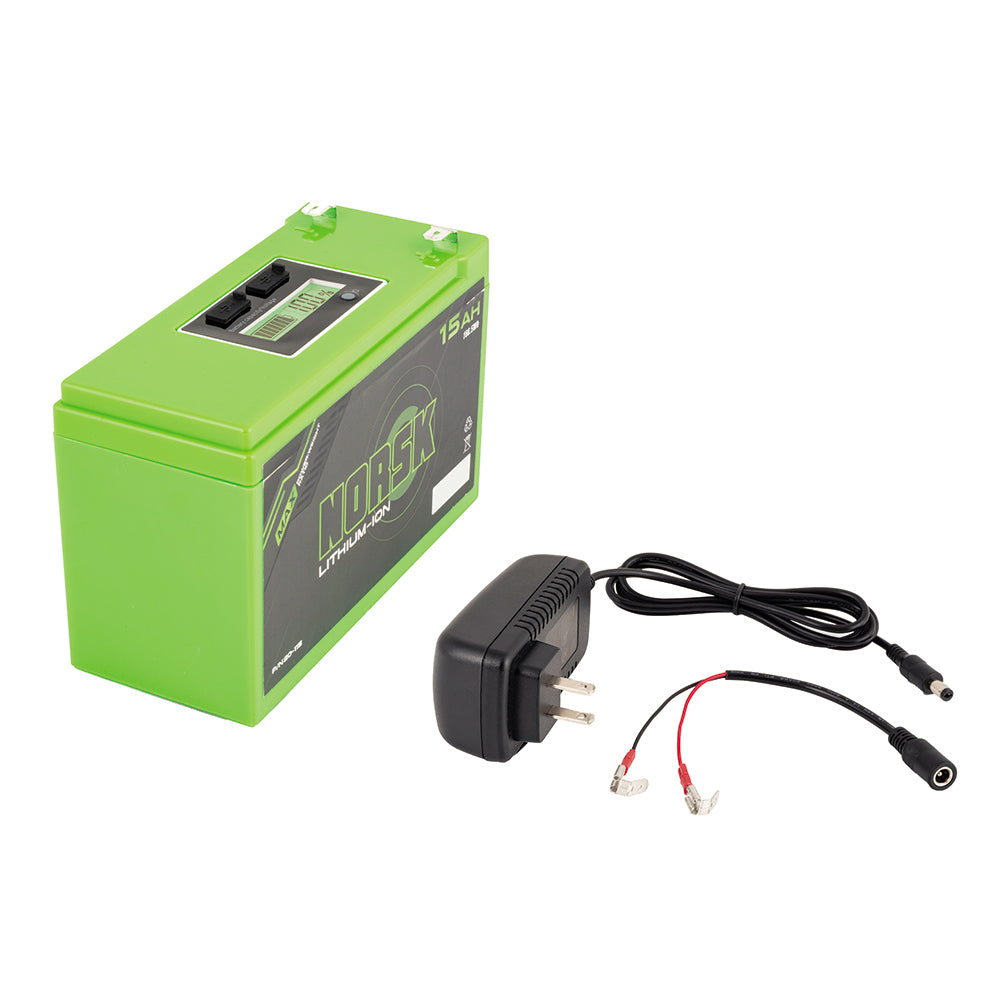 Charging kit for Humminbird 15Ah battery.