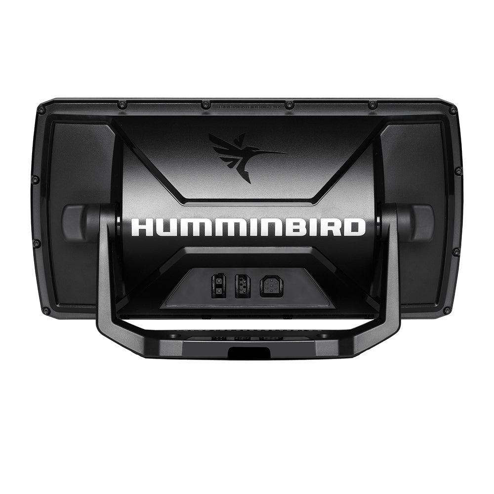 Rear view of Humminbird HELIX 7 CHIRP MEGA DI GPS G4 showing available connections.