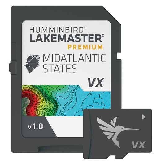 Humminbird LakeMaster VX Premium - Lake Maps for Mid-Atlantic States  Part #602004-1.