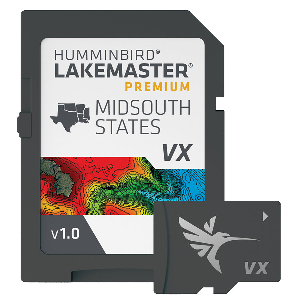 Humminbird LakeMaster VX Premium - Lake Maps for Mid-South States  Part #602005-1.