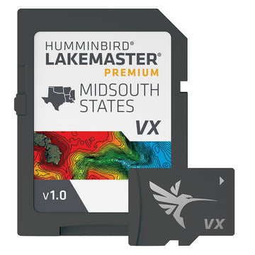 Humminbird LakeMaster VX Premium - Lake Maps for Mid-South States  Part #602005-1.