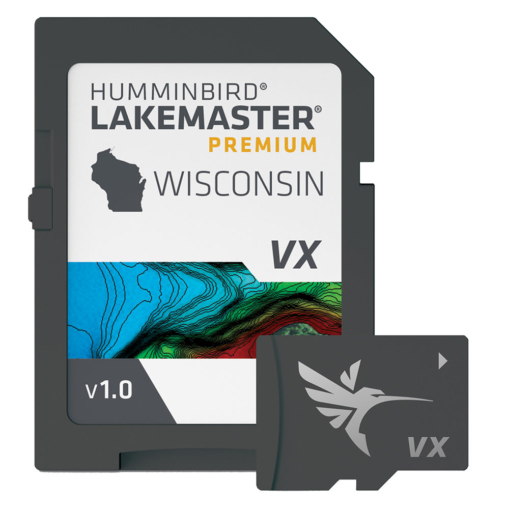 Humminbird LakeMaster VX Premium - Lake Maps for Wisconsin  Part #602010-1.