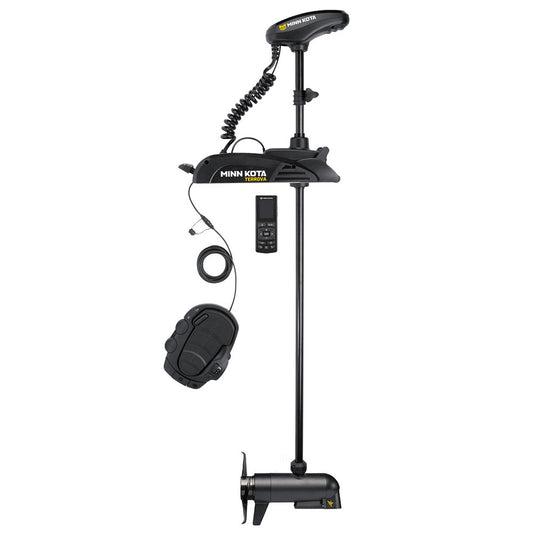 Minn Kota Terrova 112 Trolling Motor w/Wireless Remote - MEGA Down Imaging - 36V - 112LB - 60"  Part # 1358315 in the deployed position.