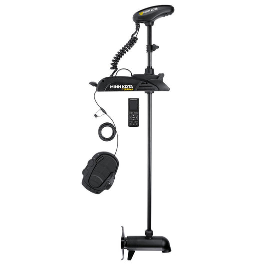 Minn Kota Terrova 112 Trolling Motor w/Wireless Remote - Dual Spectrum CHIRP - 36V - 112LB - 72" Part # 1358311 in the deployed position.