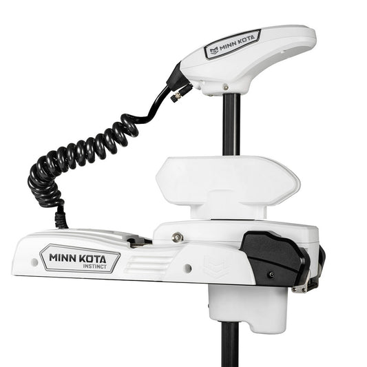 Minn Kota Riptide Instinct QUEST 90/115 Trolling Motor w/Wireless Remote - 24/36V - 90/115LBS - 72" -White shown in the deployed position.